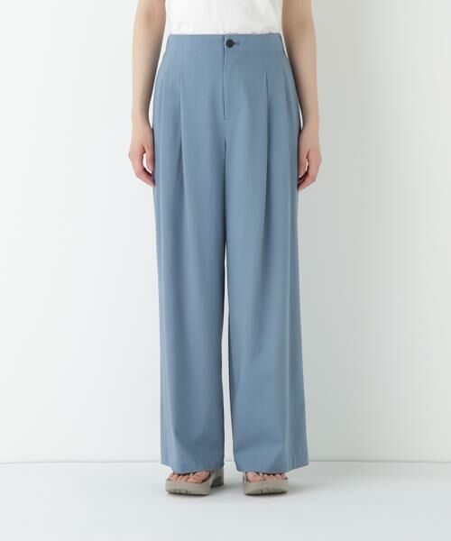 human woman / ヒューマンウーマン パンツ | ◆プレーティング天竺タックセミワイドパンツ | 詳細4