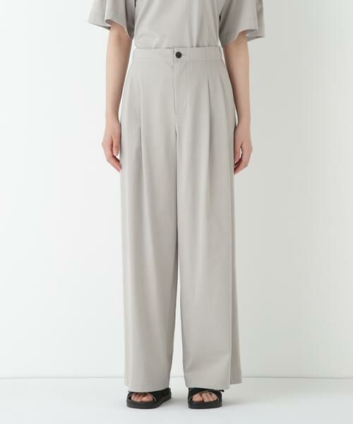 human woman / ヒューマンウーマン パンツ | ◆プレーティング天竺タックセミワイドパンツ | 詳細10