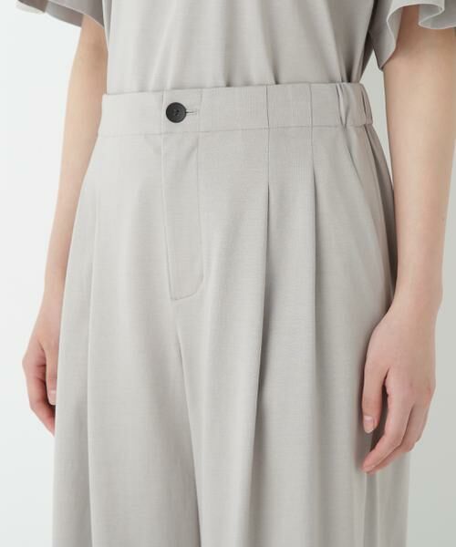 human woman / ヒューマンウーマン パンツ | ◆プレーティング天竺タックセミワイドパンツ | 詳細13