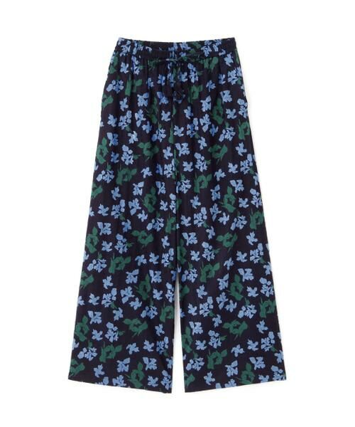 human woman / ヒューマンウーマン パンツ | ◆インドドビーリーフプリントイージーセミワイドパンツ | 詳細1