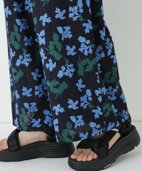 human woman / ヒューマンウーマン パンツ | ◆インドドビーリーフプリントイージーセミワイドパンツ | 詳細11