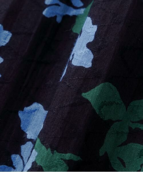 human woman / ヒューマンウーマン パンツ | ◆インドドビーリーフプリントイージーセミワイドパンツ | 詳細12