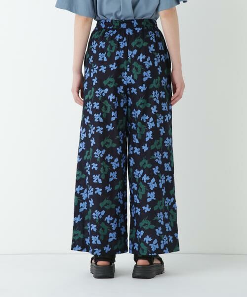 human woman / ヒューマンウーマン パンツ | ◆インドドビーリーフプリントイージーセミワイドパンツ | 詳細8