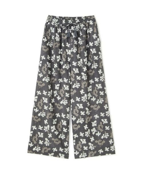 human woman / ヒューマンウーマン パンツ | ◆インドドビーリーフプリントイージーセミワイドパンツ | 詳細13