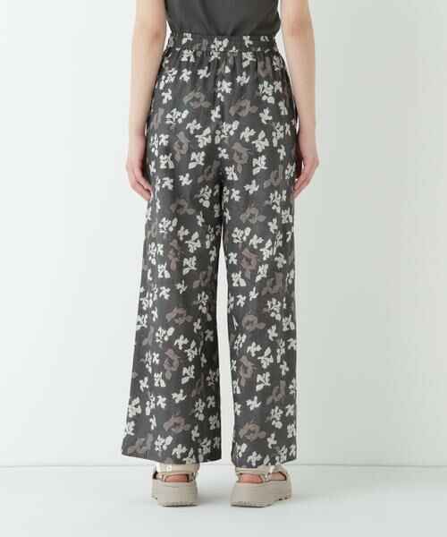 human woman / ヒューマンウーマン パンツ | ◆インドドビーリーフプリントイージーセミワイドパンツ | 詳細18