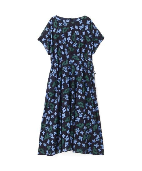 human woman / ヒューマンウーマン ワンピース | ◆インドドビーリーフプリントフレンチドルマンスリーブワンピース | 詳細1