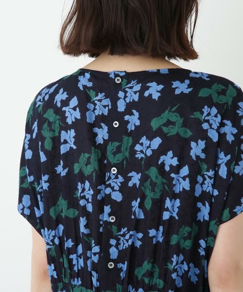 human woman / ヒューマンウーマン ワンピース | ◆インドドビーリーフプリントフレンチドルマンスリーブワンピース | 詳細10