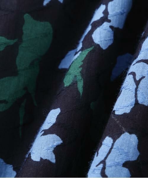 human woman / ヒューマンウーマン ワンピース | ◆インドドビーリーフプリントフレンチドルマンスリーブワンピース | 詳細12