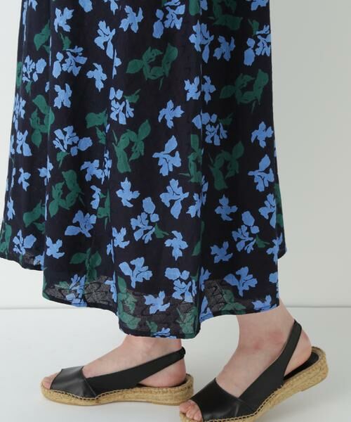 human woman / ヒューマンウーマン ワンピース | ◆インドドビーリーフプリントフレンチドルマンスリーブワンピース | 詳細9