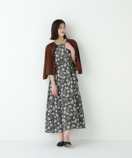 human woman / ヒューマンウーマン ワンピース | ◆インドドビーリーフプリントフレンチドルマンスリーブワンピース | 詳細16