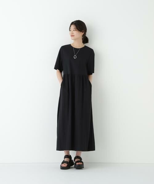 human woman / ヒューマンウーマン ワンピース | ◆ＲＮスムースギャザーＡラインワンピース | 詳細3