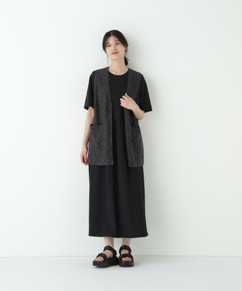 human woman / ヒューマンウーマン ワンピース | ◆ＲＮスムースギャザーＡラインワンピース | 詳細4