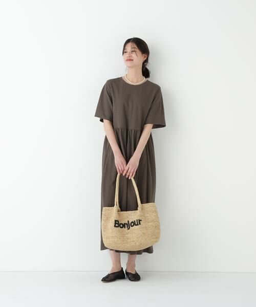 human woman / ヒューマンウーマン ワンピース | ◆ＲＮスムースギャザーＡラインワンピース | 詳細9