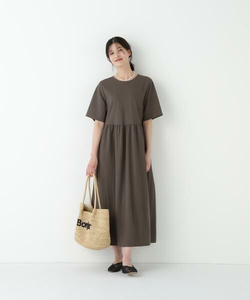 human woman / ヒューマンウーマン ワンピース | ◆ＲＮスムースギャザーＡラインワンピース | 詳細10