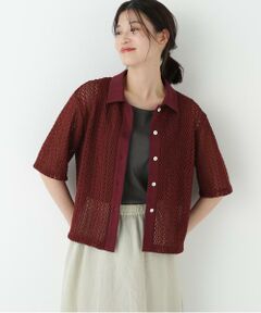 human woman / ヒューマンウーマン カットソー | ◆クロッシェレース半袖シャツ