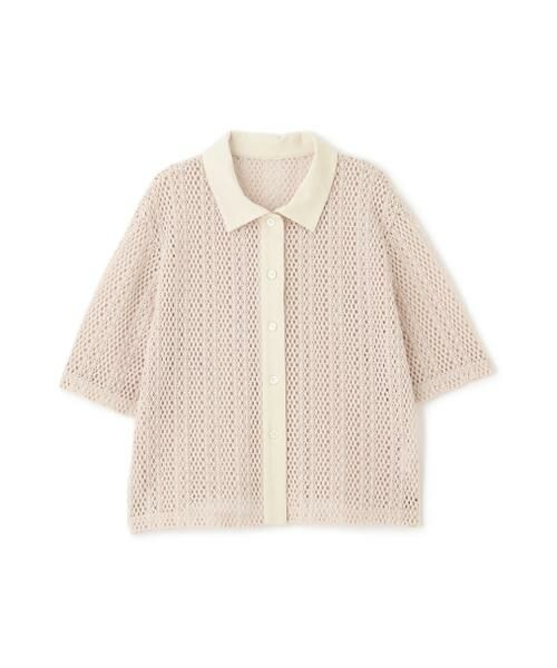 human woman / ヒューマンウーマン カットソー | ◆クロッシェレース半袖シャツ | 詳細1