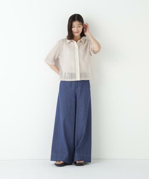 human woman / ヒューマンウーマン カットソー | ◆クロッシェレース半袖シャツ | 詳細2