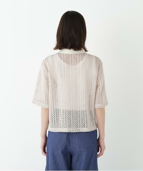 human woman / ヒューマンウーマン カットソー | ◆クロッシェレース半袖シャツ | 詳細5