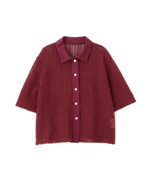 human woman / ヒューマンウーマン カットソー | ◆クロッシェレース半袖シャツ | 詳細10