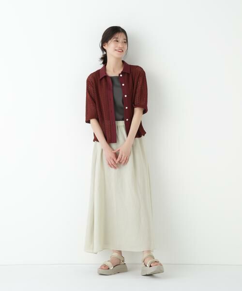 human woman / ヒューマンウーマン カットソー | ◆クロッシェレース半袖シャツ | 詳細11