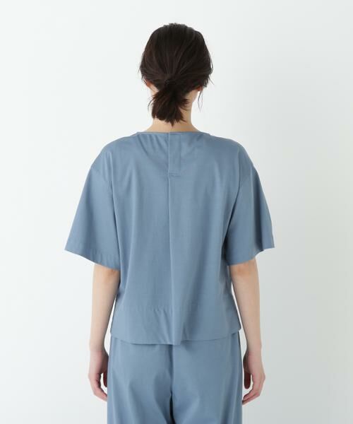 human woman / ヒューマンウーマン カットソー | ◆プレーティング天竺タックスリーブボートネックプルオーバー | 詳細3