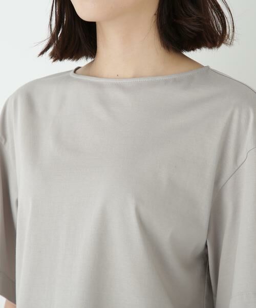 human woman / ヒューマンウーマン カットソー | ◆プレーティング天竺タックスリーブボートネックプルオーバー | 詳細12