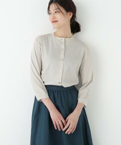 human woman / ヒューマンウーマン カットソー | ◆クルーネックフライスカットソーカーディガン