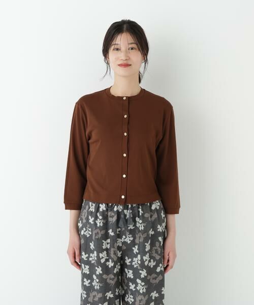 human woman / ヒューマンウーマン カットソー | ◆クルーネックフライスカットソーカーディガン | 詳細10