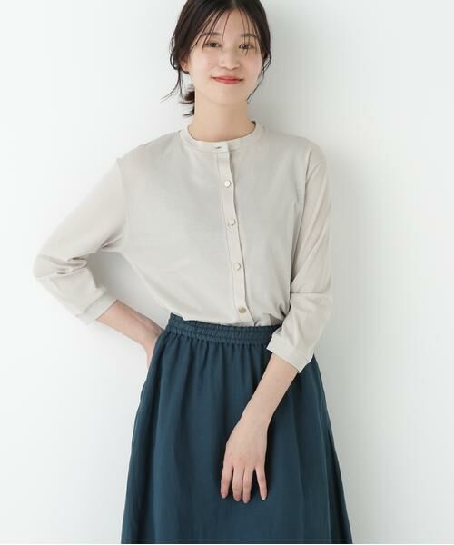 human woman / ヒューマンウーマン カットソー | ◆クルーネックフライスカットソーカーディガン | 詳細14