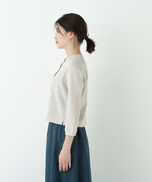 human woman / ヒューマンウーマン カットソー | ◆クルーネックフライスカットソーカーディガン | 詳細17