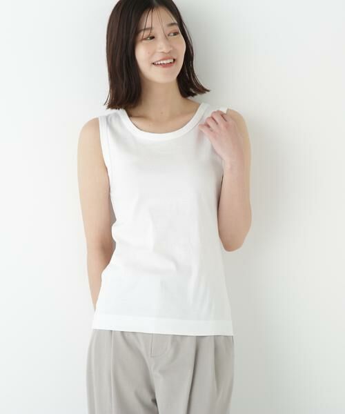 human woman / ヒューマンウーマン カットソー | ◆オーガニックコットンタンクトップ | 詳細2