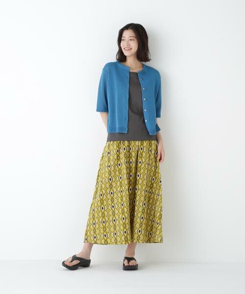 human woman / ヒューマンウーマン ニット・セーター | ◆ミドルゲージギマクルーネック半袖カーディガン | 詳細4