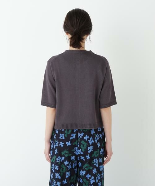 human woman / ヒューマンウーマン ニット・セーター | ◆ミドルゲージギマクルーネック半袖カーディガン | 詳細21