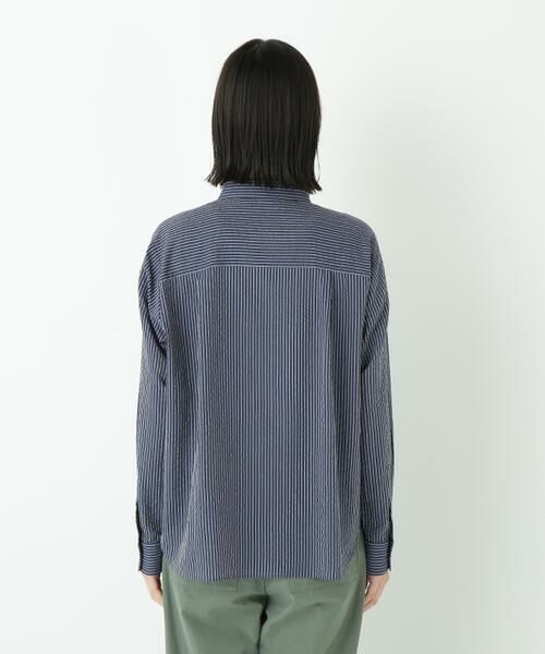 human woman / ヒューマンウーマン シャツ・ブラウス | ◆パナマサッカーストライプシャツブラウス | 詳細4