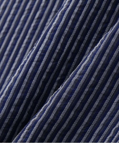 human woman / ヒューマンウーマン シャツ・ブラウス | ◆パナマサッカーストライプシャツブラウス | 詳細5