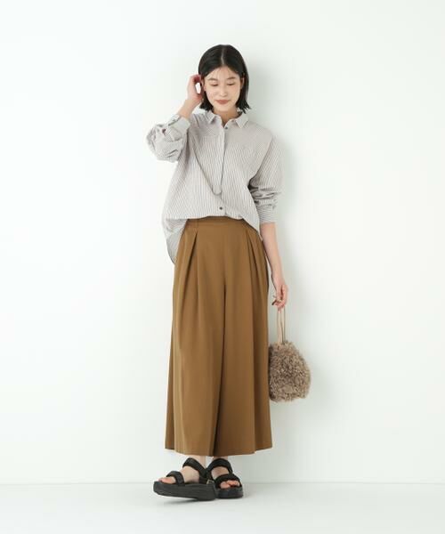 human woman / ヒューマンウーマン シャツ・ブラウス | ◆パナマサッカーストライプシャツブラウス | 詳細7