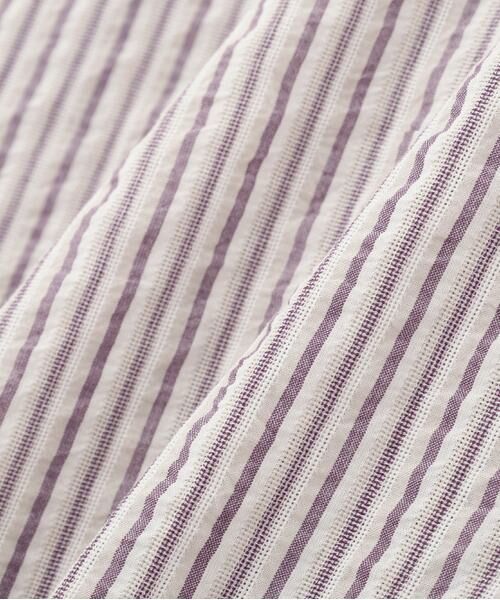 human woman / ヒューマンウーマン シャツ・ブラウス | ◆パナマサッカーストライプシャツブラウス | 詳細10