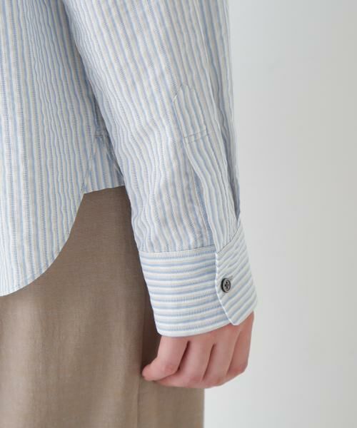 human woman / ヒューマンウーマン シャツ・ブラウス | ◆パナマサッカーストライプシャツブラウス | 詳細20