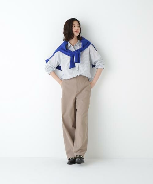 human woman / ヒューマンウーマン シャツ・ブラウス | ◆パナマサッカーストライプシャツブラウス | 詳細13