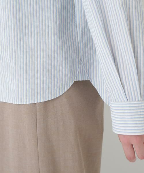 human woman / ヒューマンウーマン シャツ・ブラウス | ◆パナマサッカーストライプシャツブラウス | 詳細19