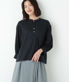 human woman / ヒューマンウーマン シャツ・ブラウス | ◆綿シルクスキッパーブラウス