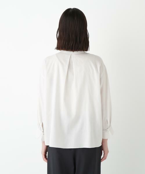 human woman / ヒューマンウーマン シャツ・ブラウス | ◆綿シルクスキッパーブラウス | 詳細6