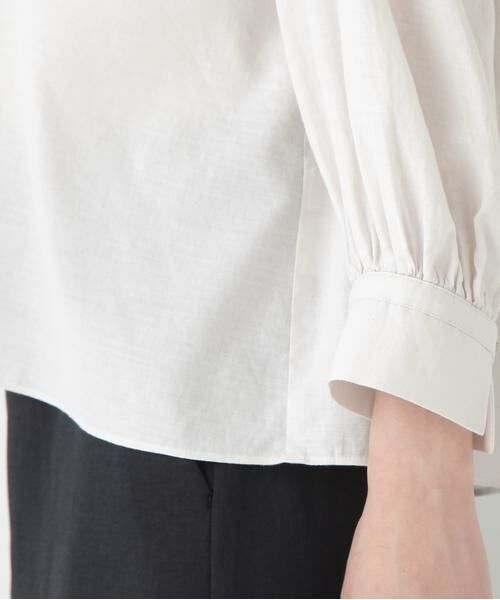 human woman / ヒューマンウーマン シャツ・ブラウス | ◆綿シルクスキッパーブラウス | 詳細9