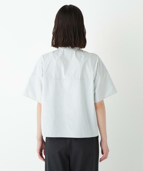 human woman / ヒューマンウーマン シャツ・ブラウス | ◆ストライプローン６分袖ブラウス | 詳細5