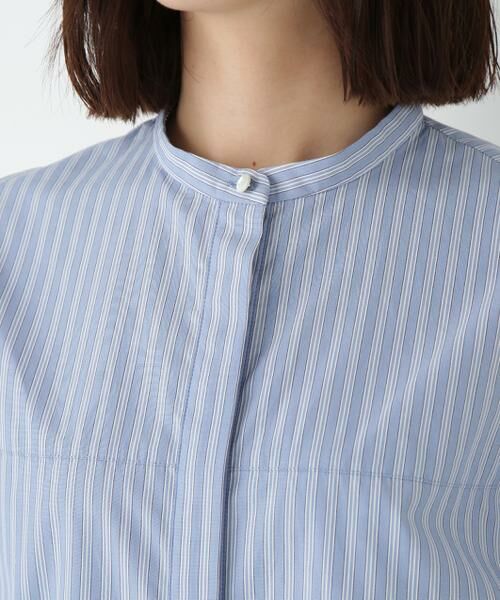 human woman / ヒューマンウーマン シャツ・ブラウス | ◆ストライプローン６分袖ブラウス | 詳細13