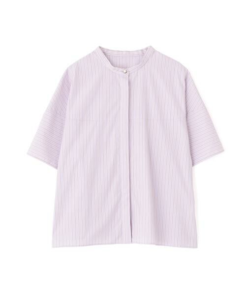 human woman / ヒューマンウーマン シャツ・ブラウス | ◆ストライプローン６分袖ブラウス | 詳細17