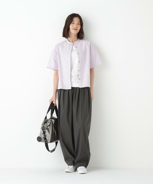 human woman / ヒューマンウーマン シャツ・ブラウス | ◆ストライプローン６分袖ブラウス | 詳細19