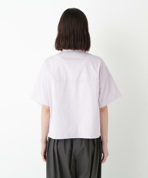 human woman / ヒューマンウーマン シャツ・ブラウス | ◆ストライプローン６分袖ブラウス | 詳細21