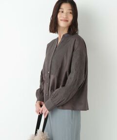 human woman / ヒューマンウーマン シャツ・ブラウス | ◆インドコットンボイルアップリケブラウス