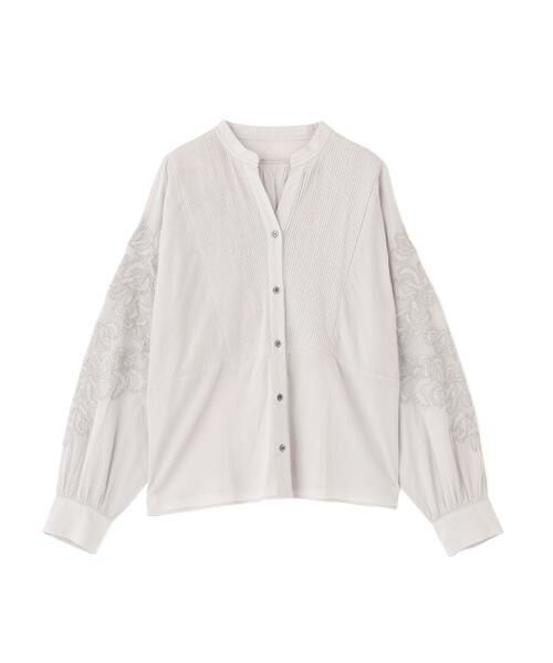 human woman / ヒューマンウーマン シャツ・ブラウス | ◆インドコットンボイルアップリケブラウス | 詳細1